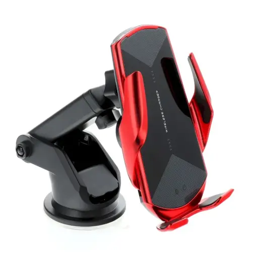 Fusion HS3 Car holder with wireless charging automatic sensor red