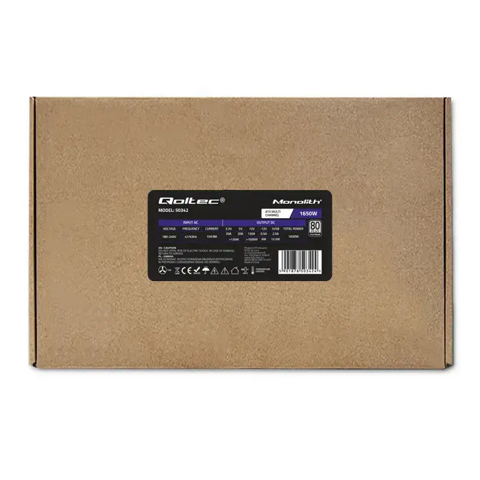 Qoltec ATX 1650W power supply | 80 Plus Platinum