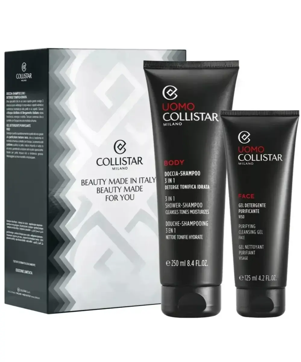 Set Collistar Uomo 3in1 Shower-Shampoo 250ml + Face Gel 125ml