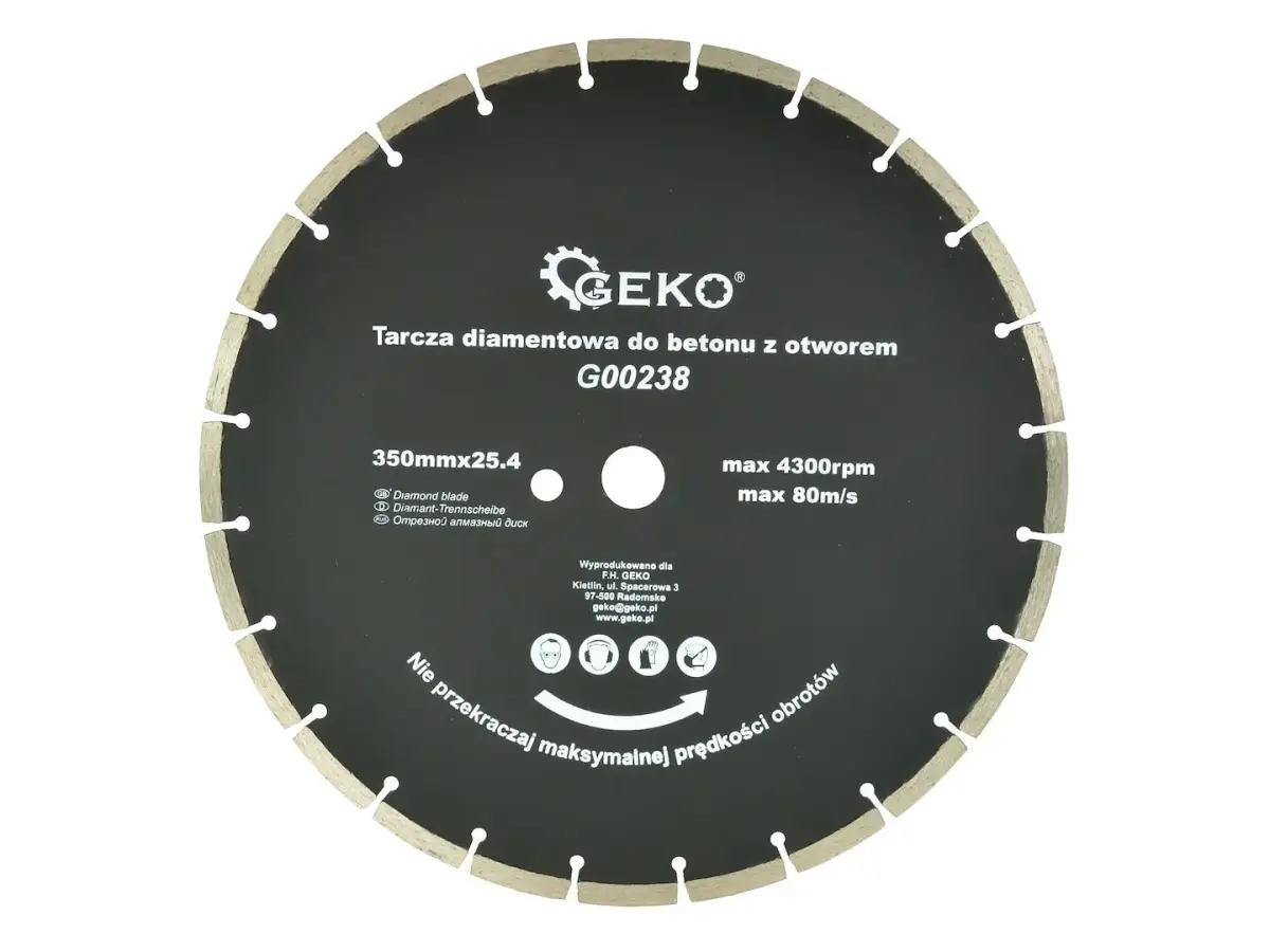 Segmenteeritud teemantketas 350x25,4mm lisauguga