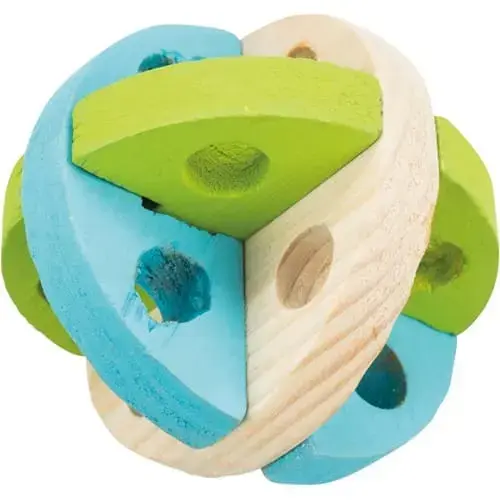 Rodent Roller : Trixie Play and snack ball, wooden, ø 8 cm