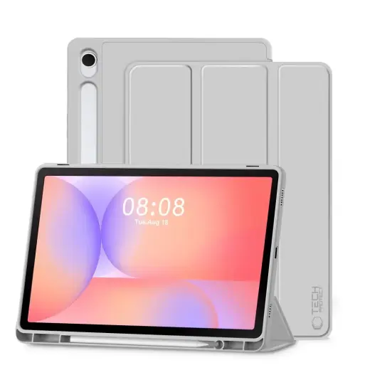 Tech-Protect SC Pen planšetdatora maciņš Galaxy Tab S9 | Galaxy Tab S9 FE | Galaxy Tab S10 FE | Galaxy Tab S10 Lite pelēks
