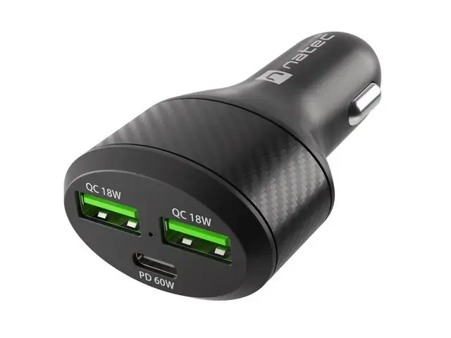 Car charger 2x USB 1x USB-C QC 3.0