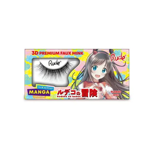 Rude Cosmetics, Chibi Manga Faux Mink - Rudeko, False Eyelashes