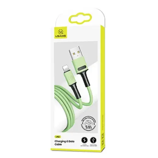 USAMS SJ434USB02 data transfer and charging cable | USB-A to Lightning | 10W | 1m | green