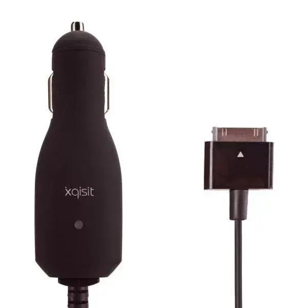 Xqisit iPhone 510255 automašīnas lādētājs | 10W | 30-pin | ar spirālveida vadu komplektā | melns