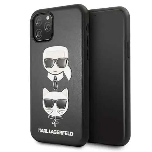 KLHCN58KICKC Karl Lagerfeld & Choupette Cover for iPhone 11 Pro Black