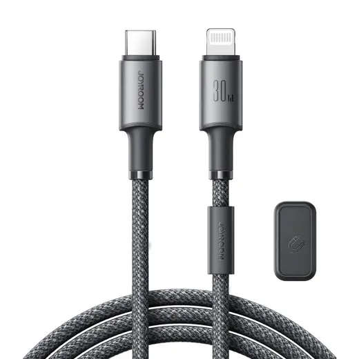 Joyroom S-A50 Unlimited Series datu pārraides un uzlādes vads | USB-C uz Lightning | 30W | 1.2m | pelēks