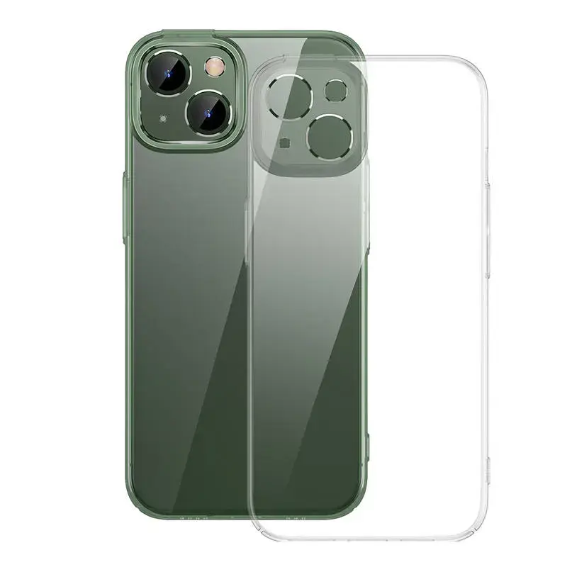 Baseus Crystal Transparent Case and Tempered Glass set for iPhone 13