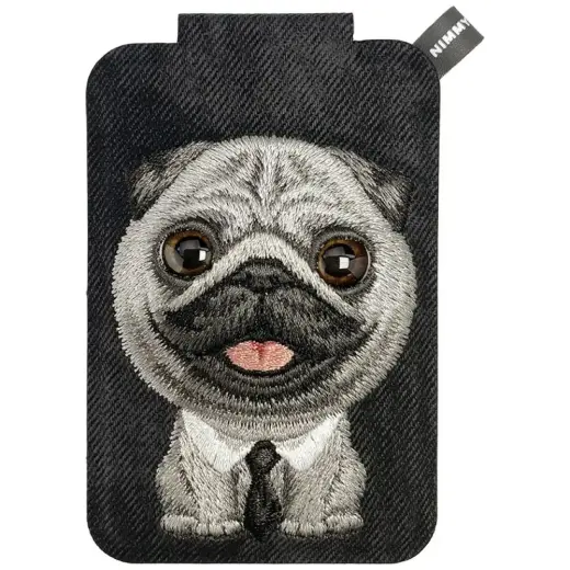 Magnetic phone wallet stand  Nimmy New Big-Eye Cute Pets 2.0 Dog black