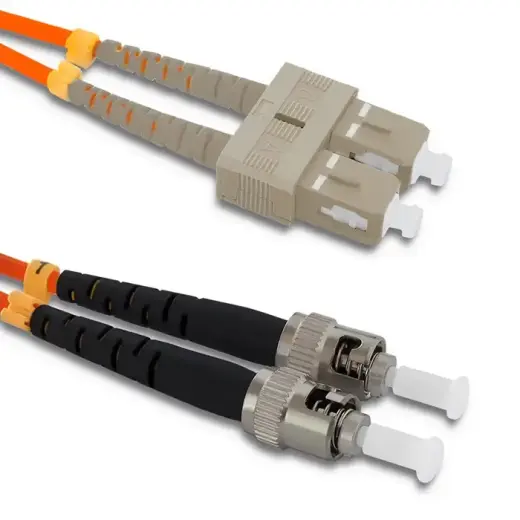 Qoltec Patchcord fiber optic SC/UPC - ST/UPC | Multimode | 50/125 | OM2 | Duplex | 5m