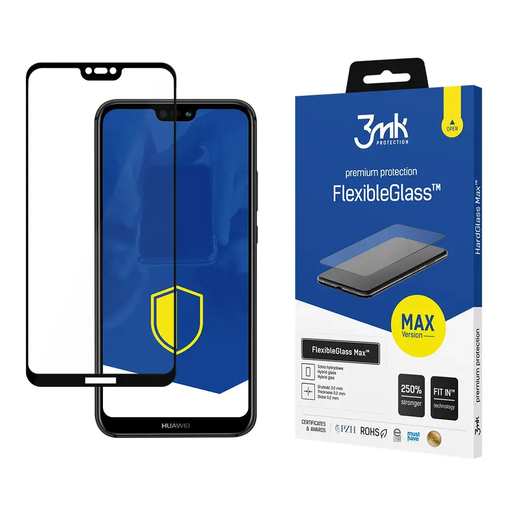 Huawei P20 Lite Black - 3mk FlexibleGlass Max™ screen protector