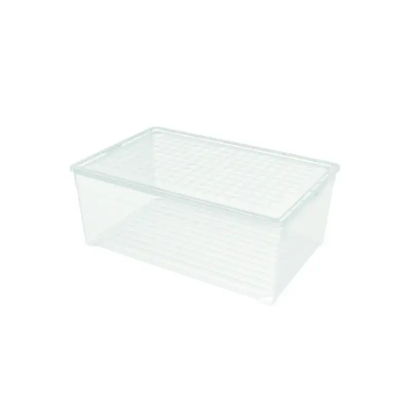 Коробка с крышкой Textile Box 45л 59,6x39,4x23cм прозрачная