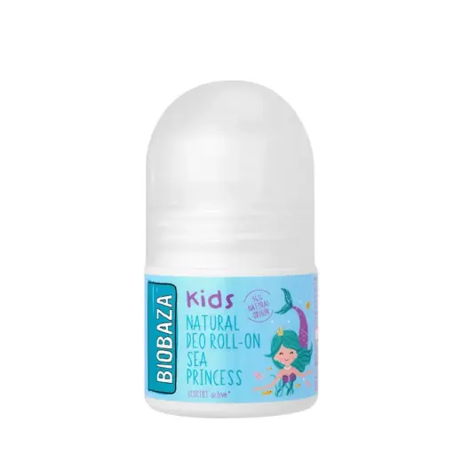 Biobaza, Sea Princess, Natural Ingredients, Softening & Moisturising, Peach & Thyme, Deodorant Roll-On, For Girls, 30 ml