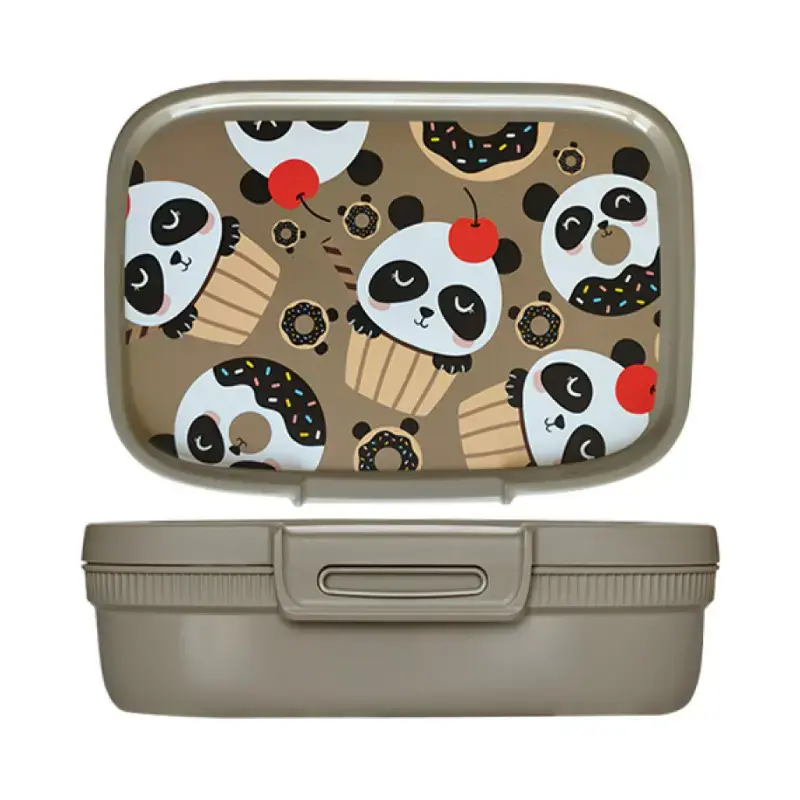 Food storage container rectangular 1.3L Snap Box brown/kawaii
