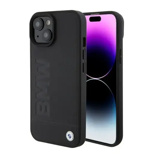 BMW BMHMP15SSLLBK iPhone 15 6.1" czarny|black Magsafe hardcase Signature Logo Imprint