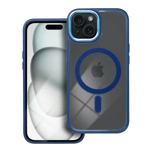 Color Edge Mag telefoni ümbris MagSafe toega iPhone 15 sinine