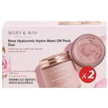 MARY & MAY Rose Hyaluronic Hydra Wash Off Pack Duo