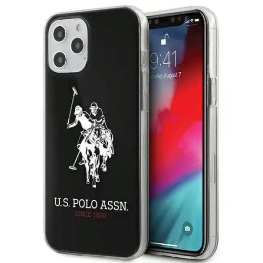 US Polo USHCP12LTPUHRBK Shiny Big Logo чехол для телефона iPhone 12 Pro Max чёрный