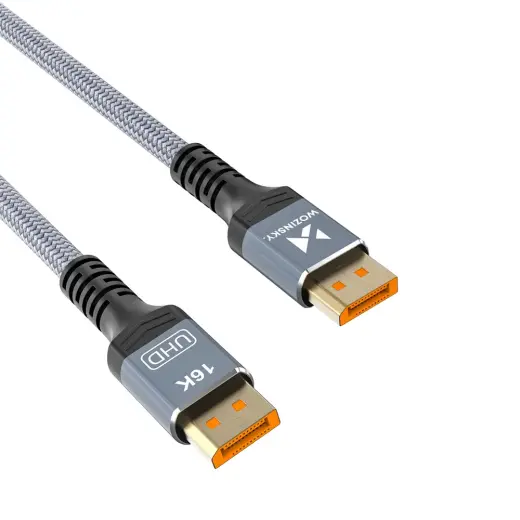 Wozinsky WPS-16AYL2S DisplayPort 2.1 Cable VESA Certified 80 Gb|s 16K@60Hz 8K@120Hz 4K@240Hz HDR HDCP DSC 2m - Black