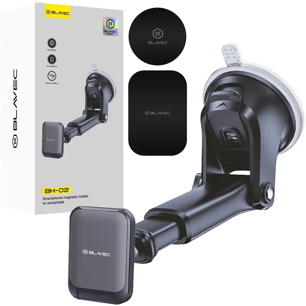 Blavec Car holder BH-02 magnetic to windshield / dashboard (BH02-MWSB) black