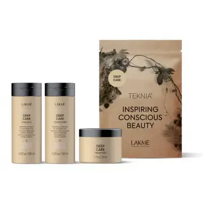 Lakme Teknia Travel Pack Deep Care: Shampoo 100 Ml, Conditioner 100 Ml, Treatment 50 Ml