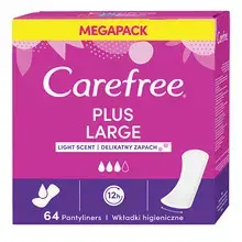 Carefree Plus Large Panty liners (mild scent) 64.0ks