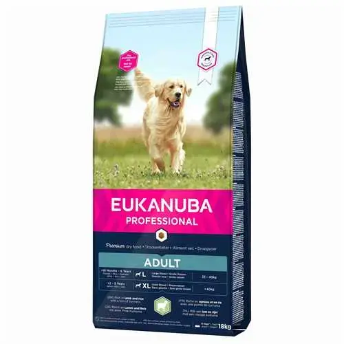 Сухой корм для собак - Eukanuba Adult Large Lamb and Rice, 18 кг