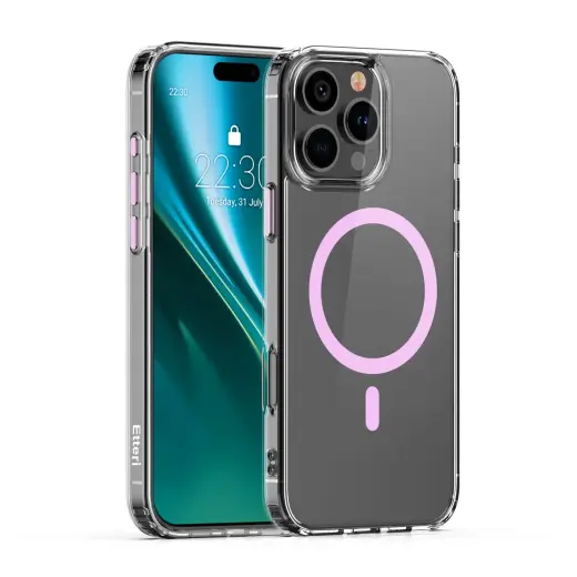 Etteri Color Mag telefoni ümbris MagSafe toega iPhone 16 Pro Max roosa