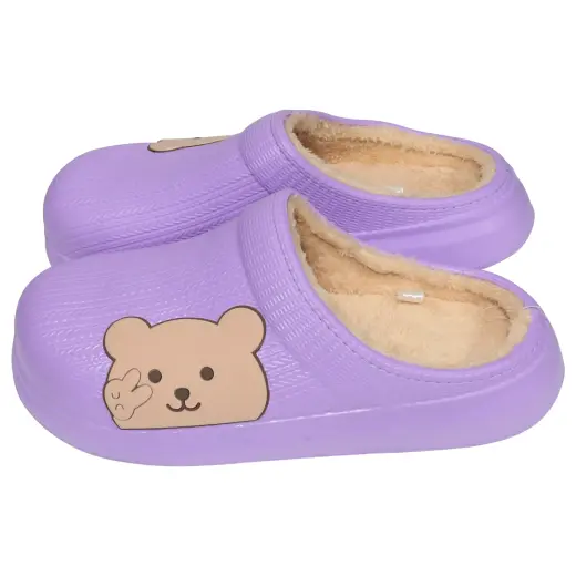 Garden slippers women's warm size 36-37 purple
