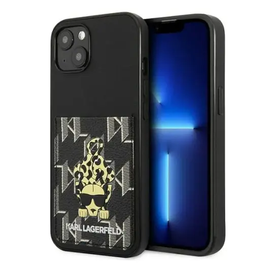 Karl Lagerfeld KLHCP13MCANCNK iPhone 13 6,1" hardcase czarny|black Karlimals Cardslot