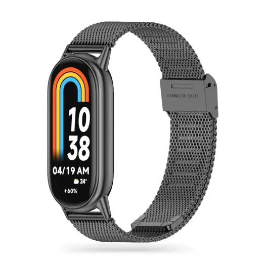 Tech-Protect MilaneseBand nutikella rihm Xiaomi Smart Band 8/8 NFC jaoks | roostevaba teras | must