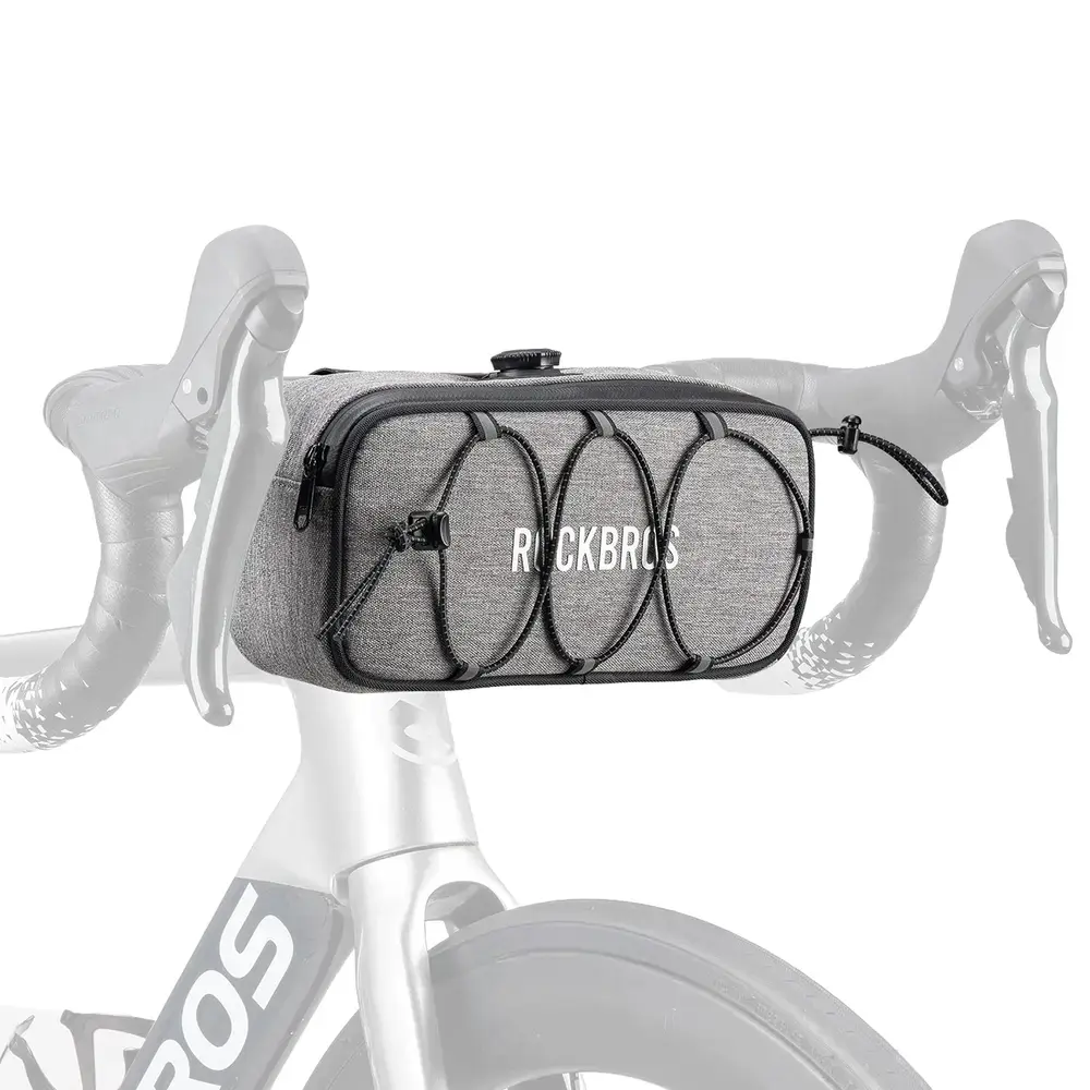 Torba na kierownicę 1,9L Rockbros TL001 ROAD TO SKY wodoodporna – szara