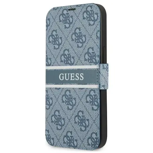 Guess GUBKP13X4GDBL Grāmatas vāks priekš iPhone 13 Pro Max Zils