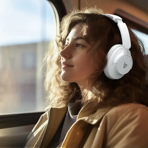 Tronsmart Sounfii Q20 ANC On-Ear Bluetooth 5.3 Wireless Headphones - White
