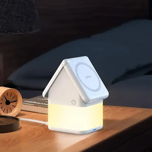 Duzzona W20 3-in-1 bezvadu lādētājs | Qi | 15W | balts
