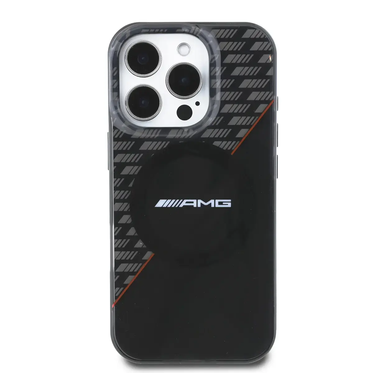 AMG Rhombs MagSafe Case for iPhone 16 Pro Max Black|Red