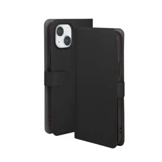 UNIQ Journa knyginio tipo dėklas iPhone 14 Plus 6,7" vidurnakčio juoda