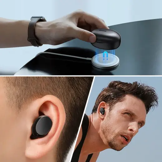 Wireless earphones Baseus Encok W11 (black)