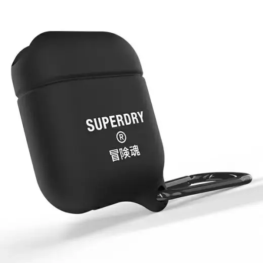 SuperDry AirPods 1/2 Cover Waterproofczarny/black 41692