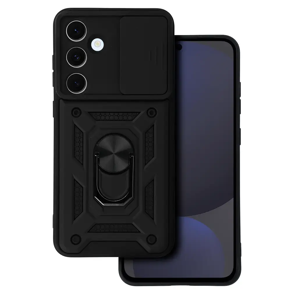 Slide Camera Armor Case for Samsung Galaxy S24 FE Black