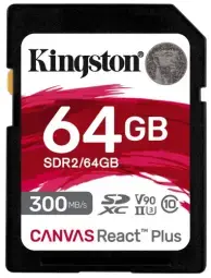 Atmiņas karte Kingston Canvas React Plus SDXC 64GB