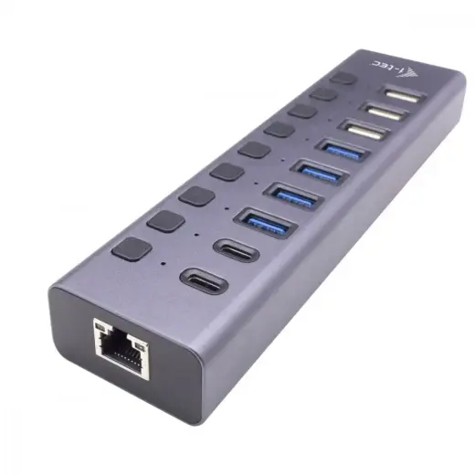 Hub USB 3.0|USB-C 9 ports LAN + Power Adapter 60W