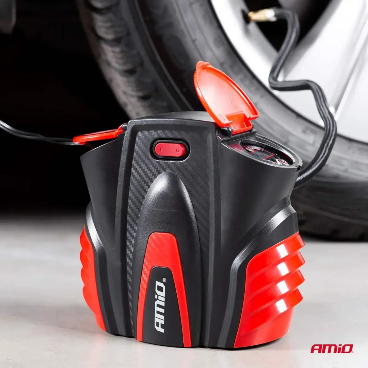 Car Air compressor with digital pressure gauge and LED light 12V ACOMP-16