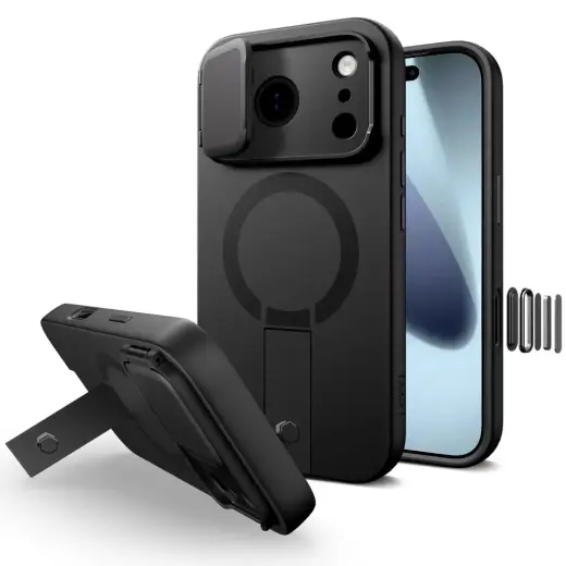 TECH-PROTECT KEVLAR AURA чехол с поддержкой MagSafe для телефона Apple iPhone 17 Pro черный