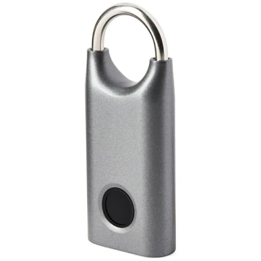 Lexon Nomaday fingerprint padlock gun metal