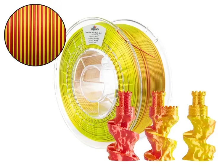 Filaments PLA Magic silk SOLAR FLARE