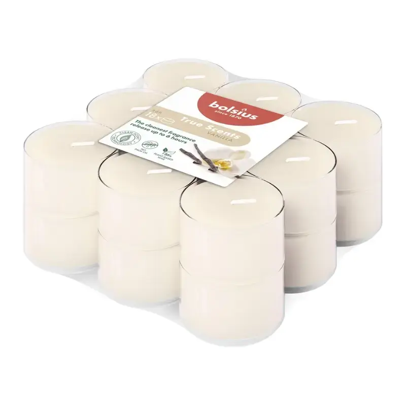 Tējas sveces arom. 18 gab.True Scents vanilla