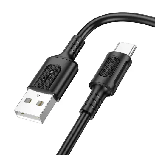Borofone BX111 Feliz andmeedastus- ja laadimiskaabel | USB-A kuni USB-C | 15W | 1m | must