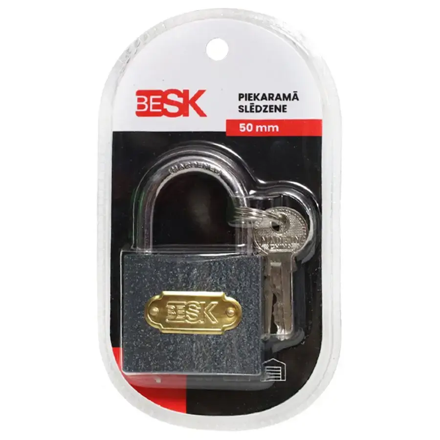 Padlock with 3 keys 50mm, 25AR031-2